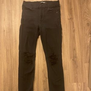 Express 6L black ripped jeans